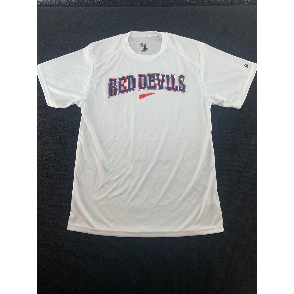 Youth XL‎ Badger Sport Red Devils White Polyester T-Shirt Athletic Performance
